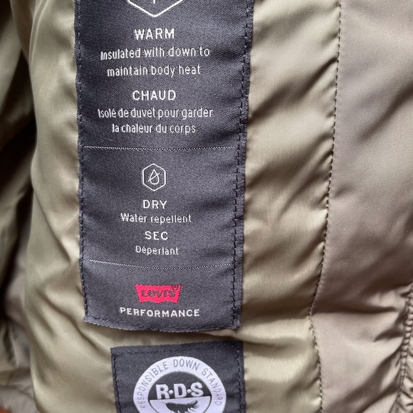 Levis diamond quilt women small down puffer coat - Picture 10 of 15